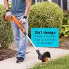 imageBLACKDECKER 20V MAX POWERCONNECT Cordless String Trimmer Lawn Edger and Leaf Blower Combo Kit Includes 2 Batteries and Charger Weed Wacker Hard Surface Sweeper 10 in LCC22220V Kit w 2 Batteries
