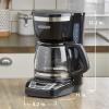 imageBLACKDECKER 12Cup Digital Coffee Maker Programmable Washable Basket Filter SneakACup Auto Brew Water Window Keep Hot Plate BlackBlack