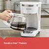 imageBLACKDECKER 12Cup Digital Coffee Maker Programmable Washable Basket Filter SneakACup Auto Brew Water Window Keep Hot Plate BlackWhite