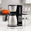 imageBLACKDECKER 12Cup Thermal Programmable Coffee maker Brew Strength Selector Autoclean Black and SilverCM2046S