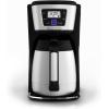 imageBLACKDECKER 12Cup Thermal Programmable Coffee maker Brew Strength Selector Autoclean Black and SilverClassic