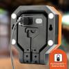 imageBLACKDECKER 2000LM Portable LED Utility Light 3 Brightness Levels Emergency Flash Magnetic Design with Folding Stand USB Rechargeable Power Bank IP65 WeatherResistant for Camping Work DIY