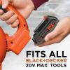 imageBLACKDECKER 20V MAX 20 Ah Lithium Ion Battery Rechargeable Cordless Tool Battery Packs Compatible with the 20V MAX BLACK  DECKER Battery Platform LBXR2020APB
