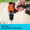 imageBLACKDECKER 20V MAX Cordless Drill Driver with Battery and Charger LED Work Light LDX220CNEW Cordless Drill Driver Kit
