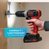 imageBLACKDECKER 20V MAX Cordless Drill Kit with Battery Charger Includes Double Sided Drill Bit BCD702C1