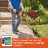 imageBLACKDECKER 20V MAX Cordless String Trimmer and Edger 12 Inch Weed Eater 2Speed Control Weed Wacker 2 Batteries Charger and Spool Included LSTE52520V String Trimmer Kit