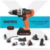 imageBLACKDECKER 20V MAX MATRIX Drill Power Tool Combo Kit 6Tool Set Cordless Tool Set BDCDMT1206KITC6Tool Combo Kit