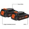 imageBLACKDECKER 20V MAX POWERCONNECT 15 Ah Lithium Ion Battery 2 Pack Cordless Tool Battery Packs Charger Sold Separately LBXR20OPE215 Ah Battery