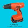 imageBLACKDECKER 20V MAX POWERCONNECT Cordless Drill Driver Kit with Drill Bit Set and Sockets 100 pc Tool Kit for Home Battery and Charger Included Orange BDC120VA100Drill Project Kit