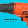 imageBLACKDECKER 20V MAX POWERCONNECT Cordless Drill Driver Kit with Drill Bit Set and Sockets 100 pc Tool Kit for Home Battery and Charger Included Orange BDC120VA100Drill Project Kit