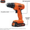 imageBLACKDECKER 20V MAX POWERCONNECT Power Drill Cordless Drill Driver Electric Screwdriver with 30 Piece Bit Set and Drivers Kit Battery and Charger Included LD120VA