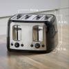 imageBLACKDECKER 2Slice Toaster TR1278B Extra Wide Slots 7 Shade Settings 850 Watts Frozen and Bagel ButtonsBlack