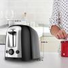 imageBLACKDECKER 2Slice Toaster TR1278B Extra Wide Slots 7 Shade Settings 850 Watts Frozen and Bagel ButtonsNoir