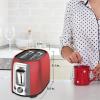 imageBLACKDECKER 2Slice Toaster TR1278B Extra Wide Slots 7 Shade Settings 850 Watts Frozen and Bagel ButtonsRedSilver