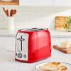 imageBLACKDECKER 2Slice Toaster TR1278B Extra Wide Slots 7 Shade Settings 850 Watts Frozen and Bagel ButtonsRedSilver