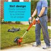 imageBLACKDECKER 3in1 String TrimmerEdger ampamp Lawn Mower 65Amp 12Inch Corded MTE9123in1 Mower Only