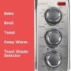imageBLACKDECKER 4Slice Convection Oven Stainless Steel Curved Interior Fits a 9 inch Pizza TO1313SBD