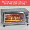 imageBLACKDECKER 4Slice Convection Oven Stainless Steel Curved Interior Fits a 9 inch Pizza TO1313SBD