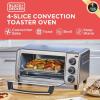 imageBLACKDECKER 4Slice Convection Oven Stainless Steel Curved Interior Fits a 9 inch Pizza TO1313SBD