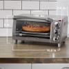imageBLACKDECKER 4Slice Toaster Oven TO1745SSG1A Even Toast 4 Cooking Functions Bake Broil Toast and Keep Warm Removable Crumb Tray TimerToaster Oven