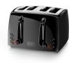 imageBLACKDECKER 4Slice Toaster TR1410BD ExtraWide 7 Shade Settings Crumb Trays Gloss BlackBlack
