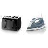 imageBLACKDECKER 4Slice Toaster TR1410BD ExtraWide 7 Shade Settings Crumb Trays Gloss BlackBlack