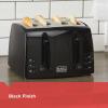 imageBLACKDECKER 4Slice Toaster TR1410BD ExtraWide 7 Shade Settings Crumb Trays Gloss BlackBlack