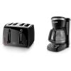 imageBLACKDECKER 4Slice Toaster TR1410BD ExtraWide 7 Shade Settings Crumb Trays Gloss BlackBlack