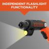 imageBLACKDECKER 4V MAX Cordless Screwdriver with LED Light BDCSFL20C