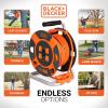 imageBLACKDECKER 50 Ft Retractable Extension Cord Reel With 4 Outlets MultiPlug Extension Easy Handle Rewind ampamp HeavyDuty 14AWG SJTW Cable75Feet