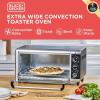 imageBLACKDECKER 8Slice Extra Wide Convection Toaster Oven Fits 9quotx13quot Oven Pans and 12quot Pizza Bake Toast Broil and Keep Warm Functions Countertop Compact Design with Stainless Steel Finish