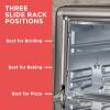 imageBLACKDECKER 8Slice Extra Wide Convection Toaster Oven Fits 9quotx13quot Oven Pans and 12quot Pizza Bake Toast Broil and Keep Warm Functions Countertop Compact Design with Stainless Steel Finish