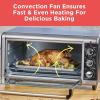 imageBLACKDECKER 8Slice Extra Wide Convection Toaster Oven Fits 9quotx13quot Oven Pans and 12quot Pizza Bake Toast Broil and Keep Warm Functions Countertop Compact Design with Stainless Steel Finish