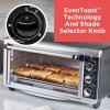 imageBLACKDECKER 8Slice Extra Wide Convection Toaster Oven Fits 9quotx13quot Oven Pans and 12quot Pizza Bake Toast Broil and Keep Warm Functions Countertop Compact Design with Stainless Steel Finish