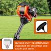 imageBLACKDECKER BDXGTAM214101 25cc 2Cycle 14Inch Curved Shaft Gas String Trimmer  Lightweight Weed Wacker for Lawn Care Black and Orange