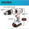 imageBLACKDECKER BLACKDECKER MATRIX 20V MAX Drill Kit with Storage Case BDCDMT120WCSTFFDrill Kit White