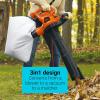 imageBLACKDECKER Corded Leaf Blower Leaf Vacuum and Leaf Mulcher 3in1 Up to 230 MPH 12 Amp Handheld Blower and Vacuum Combo BV3600Leaf Blower
