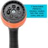 imageBLACKDECKER Dial 7 Pattern Rear Trigger Garden Hose Nozzle  Durable Versatile Comfortable Grip Watering BD59577