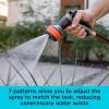 imageBLACKDECKER Dial 7 Pattern Rear Trigger Garden Hose Nozzle  Durable Versatile Comfortable Grip Watering BD59577