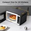 imageBLACKDECKER EM031MB11 Digital Microwave Oven with Turntable PushButton Door Child Safety Lock 1000W 11cuft Black ampamp Stainless Steel 11 Cuft07 Cuft
