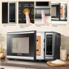imageBLACKDECKER EM031MB11 Digital Microwave Oven with Turntable PushButton Door Child Safety Lock 1000W 11cuft Black ampamp Stainless Steel 11 Cuft07 Cuft