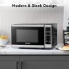 imageBLACKDECKER EM031MB11 Digital Microwave Oven with Turntable PushButton Door Child Safety Lock 1000W 11cuft Black ampamp Stainless Steel 11 Cuft07 Cuft