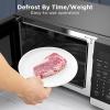 imageBLACKDECKER EM031MB11 Digital Microwave Oven with Turntable PushButton Door Child Safety Lock 1000W 11cuft Black ampamp Stainless Steel 11 Cuft09 CuFtAir Fry