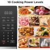 imageBLACKDECKER EM031MB11 Digital Microwave Oven with Turntable PushButton Door Child Safety Lock 1000W 11cuft Black ampamp Stainless Steel 11 Cuft09 CuFtAir Fry