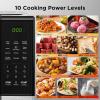 imageBLACKDECKER EM031MB11 Digital Microwave Oven with Turntable PushButton Door Child Safety Lock 1000W 11cuft Black ampamp Stainless Steel 11 Cuft11 Cuft