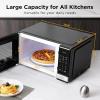 imageBLACKDECKER EM031MB11 Digital Microwave Oven with Turntable PushButton Door Child Safety Lock 1000W 11cuft Black ampamp Stainless Steel 11 Cuft11 Cuft