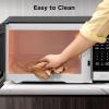 imageBLACKDECKER EM031MB11 Digital Microwave Oven with Turntable PushButton Door Child Safety Lock 1000W 11cuft Black ampamp Stainless Steel 11 Cuft11 Cuft