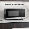 imageBLACKDECKER EM031MB11 Digital Microwave Oven with Turntable PushButton Door Child Safety Lock 1000W 11cuft Black ampamp Stainless Steel 11 Cuft11 Cuft