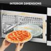 imageBLACKDECKER EM031MB11 Digital Microwave Oven with Turntable PushButton Door Child Safety Lock 1000W 11cuft Black ampamp Stainless Steel 11 Cuft15 CuFtAir Fry