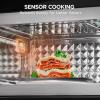 imageBLACKDECKER EM031MB11 Digital Microwave Oven with Turntable PushButton Door Child Safety Lock 1000W 11cuft Black ampamp Stainless Steel 11 Cuft15 CuFtAir Fry